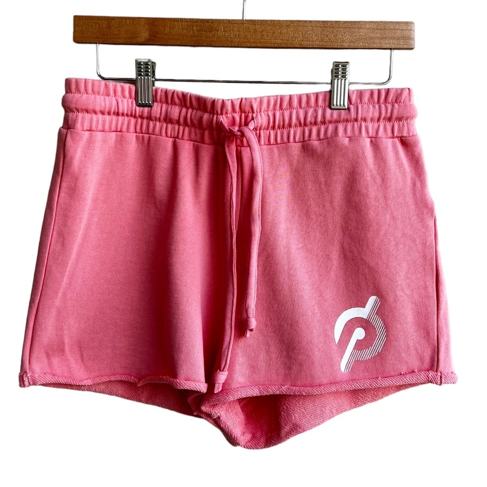 Peloton Unwind Drawstring Cotton Shorts NWT - Pink, Women’s Size Small - Picture 3 of 10